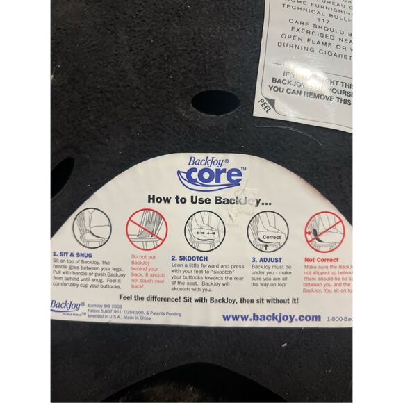 BackJoy Posture Seat Black Cushion  back joy - Picture 4 of 4